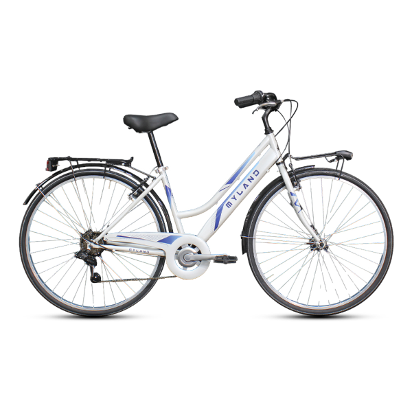 BICICLETTA MYDLAND DOSSO 28.1-WHITE-BLUE TG. 46