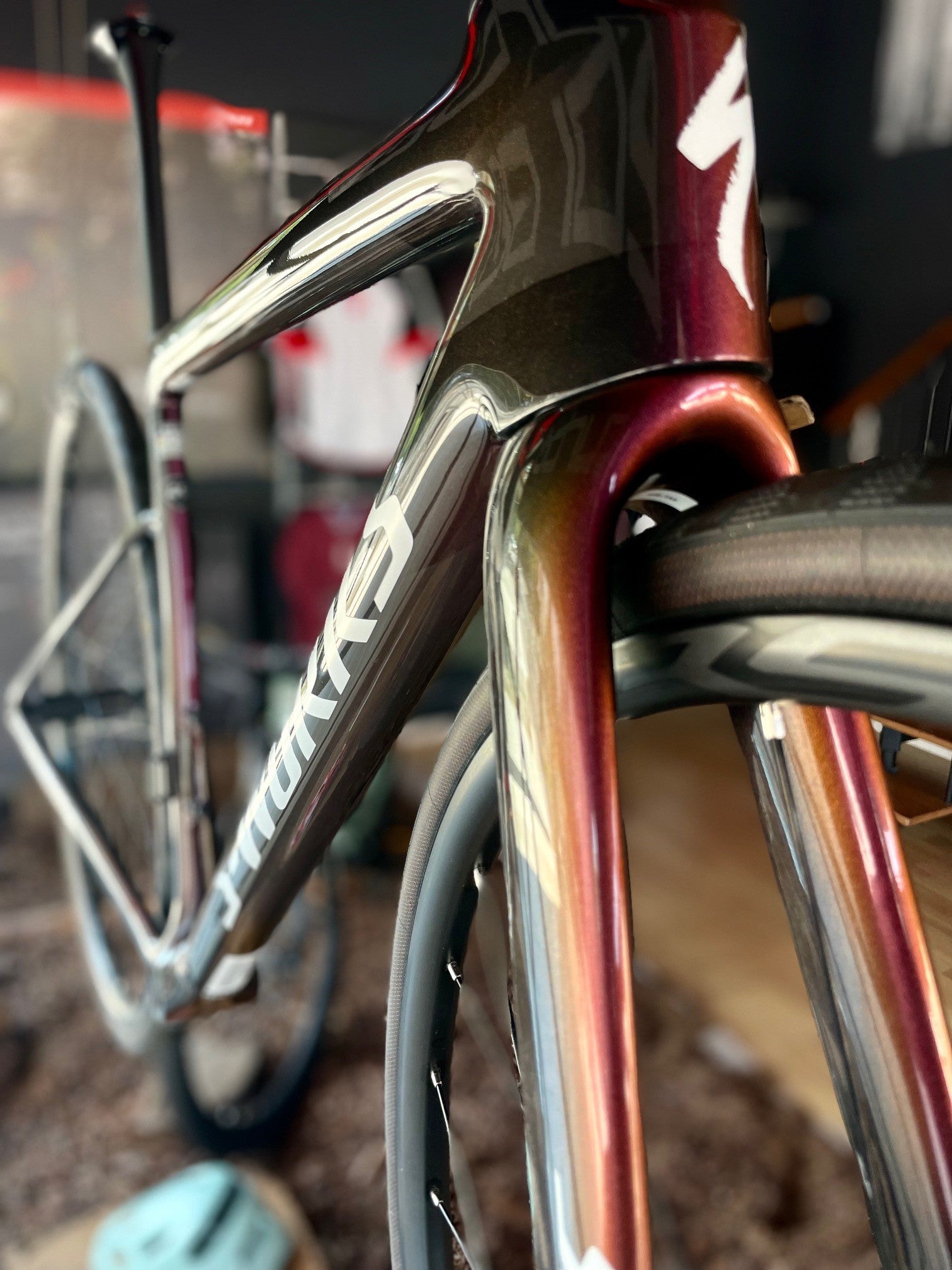 Specialized Tarmac SL8 S-Works frame Carbon/Viavi Maganta Gold