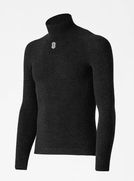 Stay Warm - Maglia termica- Manica Lunga Collo Alto Anthracite-Rosolafreebikes Stay Warm - Maglia termica- Manica Lunga Collo Alto Anthracite-Rosolafreebikes