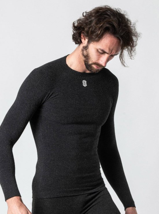 Stay Warm - Maglia termica Manica Lunga Girocollo Anthracite-Rosolafreebikes Stay Warm - Maglia termica Manica Lunga Girocollo Anthracite-Rosolafreebikes