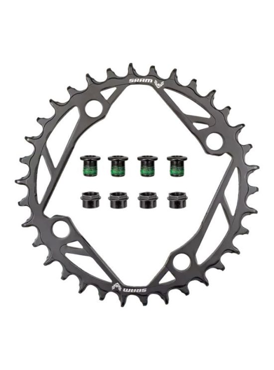 CHR TURBO, 34T, T-TYPE 12-SPD, 4-BOLT, 104BCD, 1X RING, ACCIAIO, SRAM-Rosolafreebikes