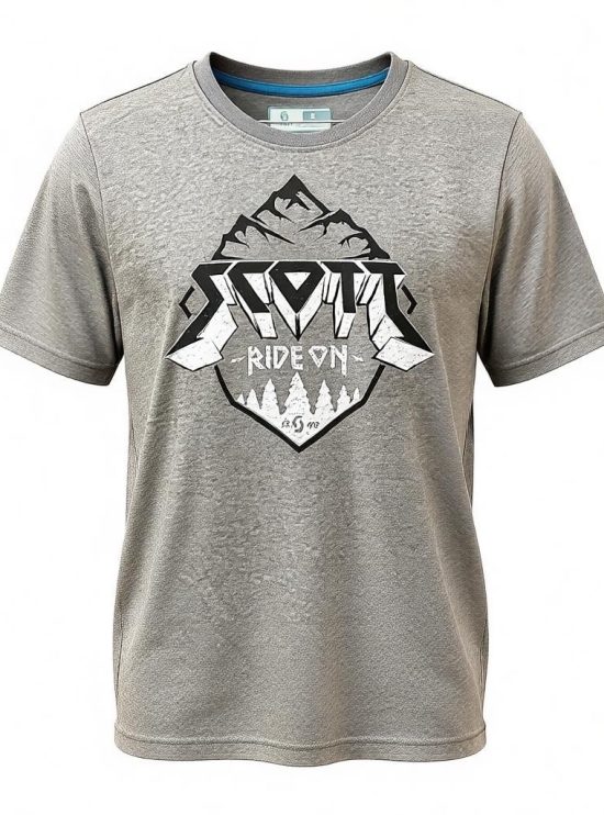 T-shirt Casual S-SL Scott grigia-Rosolafreebikes